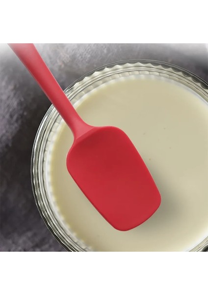 Yeşil 21 cm Sıcak Evrensel Isıya Dayanıklı Entegre Kolu Silikon Kaşık Kazıyıcı Spatula Kek Dondurma Mutfak Aracı Gereçler Bakeware (Yurt Dışından) indirimleri