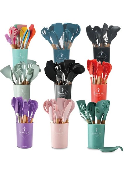Yumurta Çırpıcı 1 Pc Açık Yeşil Spatula Silikon Maşa Kaşık Klip Gıda Kepçe Mutfak Aksesuarları Alet Gereçler Aracı Pasta Pişirme Dil Seti Ahşap Barbekü Kelepçesi (Yurt Dışından) modelleri