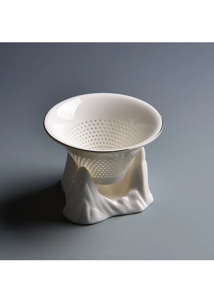 Bir Noolım Dağ Tepe Beyaz Yeşim Porselen Çay Filtre Süzgeç Yaratıcı Çayevi Araçları Seramik Fuarı Fincan Ofis Drinkware (Yurt Dışından)