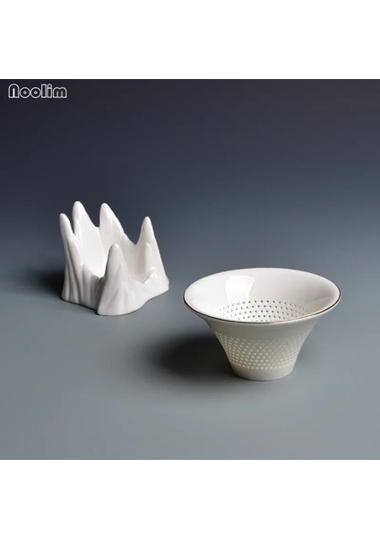 Bir Noolım Dağ Tepe Beyaz Yeşim Porselen Çay Filtre Süzgeç Yaratıcı Çayevi Araçları Seramik Fuarı Fincan Ofis Drinkware (Yurt Dışından) fırsatları