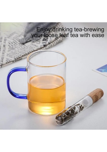 L Cam Çay Demlik Tüpü Çay Süzgeci Gevşek Yaprak Çay Yeniden Kullanılabilir Mini Şeffaf Cam Demlik Cam Şişe Çay Demleme Süzgeci (Yurt Dışından) fiyatları