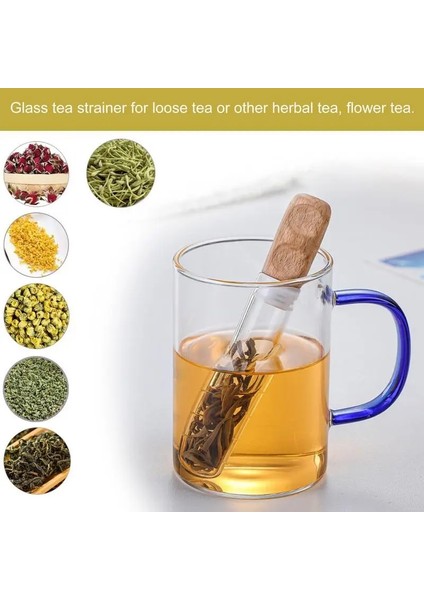 L Cam Çay Demlik Tüpü Çay Süzgeci Gevşek Yaprak Çay Yeniden Kullanılabilir Mini Şeffaf Cam Demlik Cam Şişe Çay Demleme Süzgeci (Yurt Dışından) indirimleri
