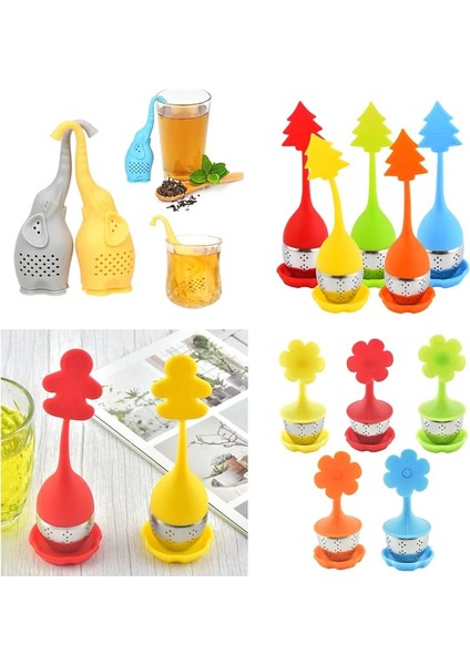 Sarı-A Çay Aksesuarları Hayvan Çay Demlik Sevimli Küçük Fil Silikon Çay Süzgeci Kahve Gevşek Yaprak Süzgeç Çanta Kupa Filtre Difüzör (Yurt Dışından) fiyatları