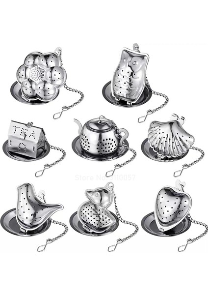 Boru Seti Yeni Paslanmaz Çelik Çay Demlik Demlik/baykuş/ördek/kabak Tepsisi Baharat Çay Süzgeci Bitkisel Filtre Teaware Aksesuarları Mutfak Aletleri (Yurt Dışından)