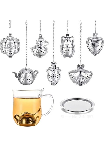 Boru Seti Yeni Paslanmaz Çelik Çay Demlik Demlik/baykuş/ördek/kabak Tepsisi Baharat Çay Süzgeci Bitkisel Filtre Teaware Aksesuarları Mutfak Aletleri (Yurt Dışından)