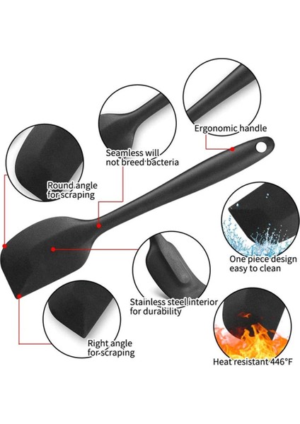 4 Adet Kırmızı 1/4/6 Adet Silikon Spatula Karıştırma Pasta Kazıyıcı Yapışmaz Tereyağı Serpme Kavanoz Blender Pişirme Spatula Mutfak Pişirme Aksesuarları (Yurt Dışından)
