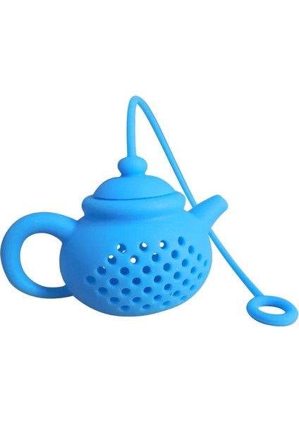 Mavi 1 Adet Çaydanlık Şeklinde Çay Demlik Süzgeç Silikon Çay Poşeti Yaprak Filtre Difüzör Teaware Demlik Aksesuarı Mutfak Gadget Çay Seti (Yurt Dışından)