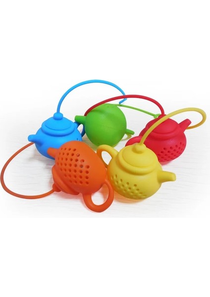 Mavi 1 Adet Çaydanlık Şeklinde Çay Demlik Süzgeç Silikon Çay Poşeti Yaprak Filtre Difüzör Teaware Demlik Aksesuarı Mutfak Gadget Çay Seti (Yurt Dışından)