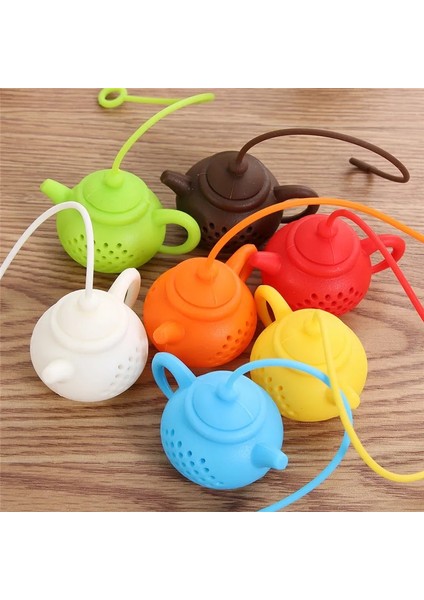 Mavi 1 Adet Çaydanlık Şeklinde Çay Demlik Süzgeç Silikon Çay Poşeti Yaprak Filtre Difüzör Teaware Demlik Aksesuarı Mutfak Gadget Çay Seti (Yurt Dışından)