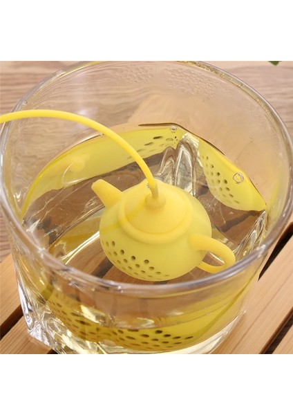Mavi 1 Adet Çaydanlık Şeklinde Çay Demlik Süzgeç Silikon Çay Poşeti Yaprak Filtre Difüzör Teaware Demlik Aksesuarı Mutfak Gadget Çay Seti (Yurt Dışından)