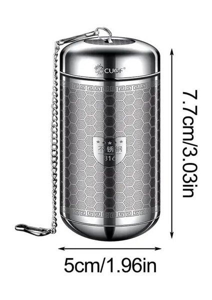 Orta Paslanmaz Çelik Çay Süzgeci Yeniden Kullanılabilir Çay Difüzör Filtre Örgüsü Büyük Kapasiteli Tra Dikenler Filtre Bitkisel Çay Baharat Demlik (Yurt Dışından)