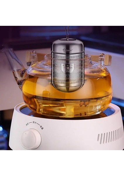 Orta Paslanmaz Çelik Çay Süzgeci Yeniden Kullanılabilir Çay Difüzör Filtre Örgüsü Büyük Kapasiteli Tra Dikenler Filtre Bitkisel Çay Baharat Demlik (Yurt Dışından) fırsatları