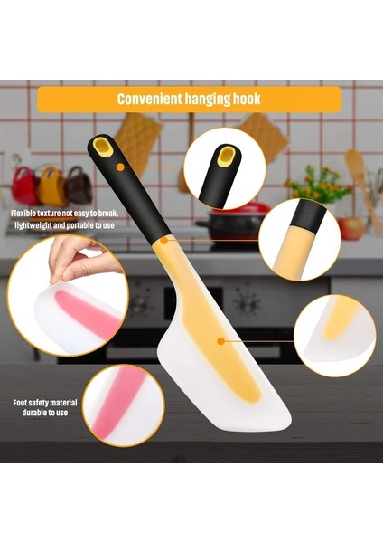 B 34 cm Kek Krem Spatula Yapışmaz Omlet Spatula Turner Tereyağı Kazıyıcı Un Karıştırma Pişirme Aracı Isıya Dayanıklı Pasta Kazıyıcı (Yurt Dışından) indirimleri