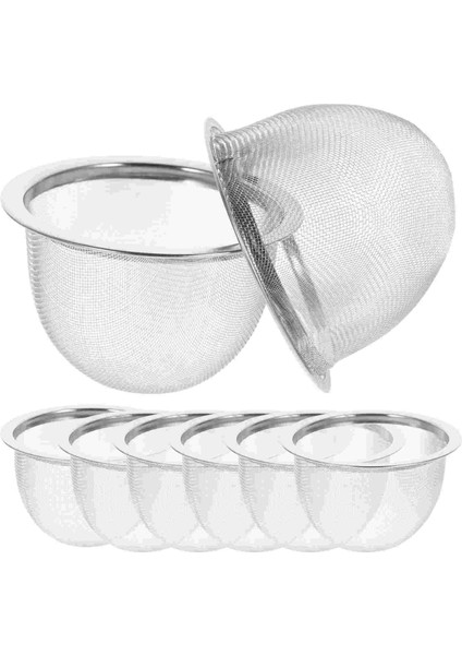 7.2x6 cm 8 Adet Paslanmaz Çelik Kahve Süzgeci Kahve Filtresi Difüzör Gevşek Yaprak Çay Demlik Ince Örgü Çay Süzgeci Metal Çay Süzgeci (Yurt Dışından)
