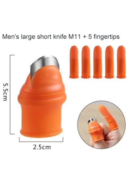 Man M11 Silikon Başparmak Bıçak Parmak Koruyucu Sebze Hasat Bıçağı Bitki Bıçak Makas Kesme Halkaları Bahçe Eldivenleri (Yurt Dışından)