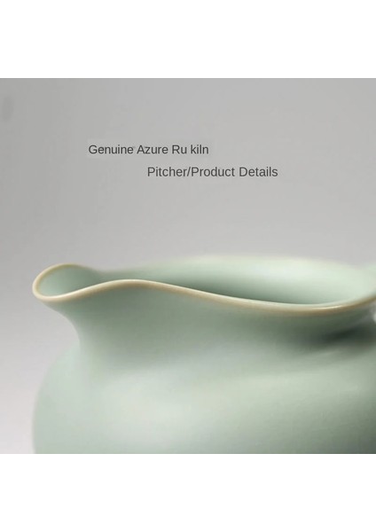 Çay Sea9 Azure Ru Fırın Çay Sürahi Ru Seramik Çay Sürahi Adil Fincan Çay Servis Bardağı Adil Kupa Kung Fu Çay Chahai Gong Dao Bei Çaydanlık (Yurt Dışından)