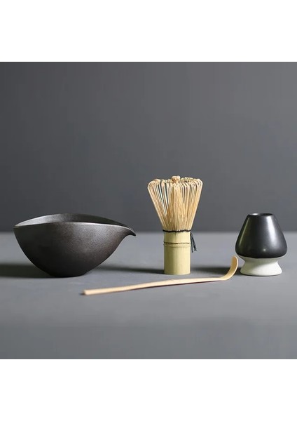 Stil 9 4 Adet/takım Geleneksel Matcha Hediye Seti Japon Çay Seti Seramik Matcha Kase Çırpma Tutucu Bambu Çay Çırpma Kaşık Ev Çay Odası Aracı (Yurt Dışından)