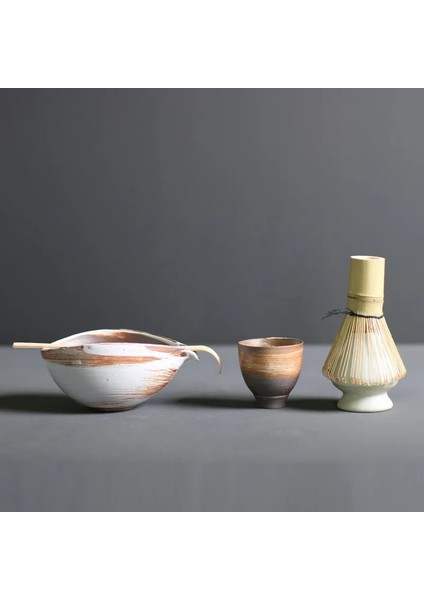 Stil 9 4 Adet/takım Geleneksel Matcha Hediye Seti Japon Çay Seti Seramik Matcha Kase Çırpma Tutucu Bambu Çay Çırpma Kaşık Ev Çay Odası Aracı (Yurt Dışından)