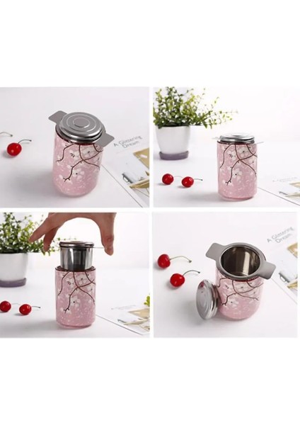 02 Kapaklı Çay Demlik Paslanmaz Çelik Çay Süzgeci Örgü Demlik Gevşek Çay Yaprağı Baharat Filtresi Drinkware Mutfak Aksesuarları Kolu Klip Içecek (Yurt Dışından)