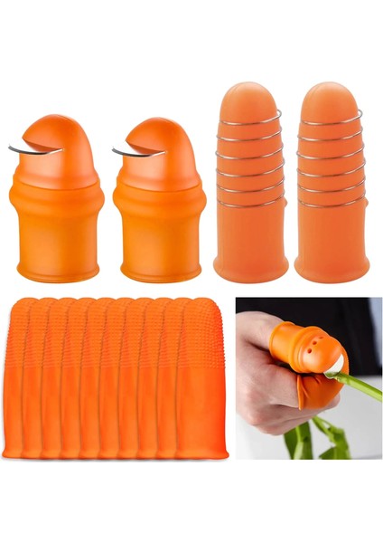 Set 3 Kadın 1 1 Resme Göre Silikon Parmak 90 Derece Bıçak Koruyucu Bıçaklı Meyve Sebze Başparmak Bıçak Parmak Koruma Mutfak Aletleri (Yurt Dışından)