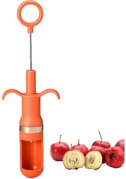 Turuncu Kiraz Tart Pitter Paslanmaz Çelik Kiraz Çekirdeği Sökücü Aracı Kaymaz Saplı Meyve Pitte Fit Parmak Insanlaşmış Sap (Yurt Dışından)
