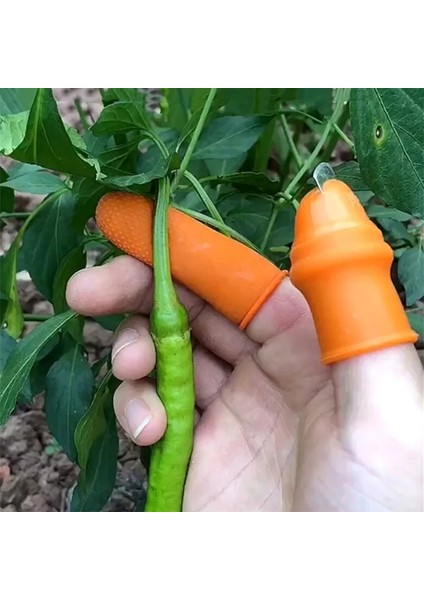 5.5x2.7 cm Silikon Başparmak Bıçak Parmak Koruyucu Sebze Hasat Bıçağı Düz Bıçak Makas Kesme Halkaları Bahçe Eldivenleri (Yurt Dışından) indirimleri