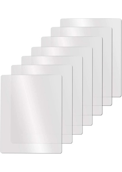 Limon Sarısı Şeffaf Esnek Plastik Kesme Tahtası Paspas Seti, Buzlu Şeffaf Mutfak Kesme Tahtası Şeffaf Paspaslar 17,5 x 12 Inç, 7'li Set (Yurt Dışından)