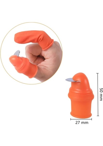Resim Gösterildiği Gibi7 Parmak Koruyucu Silikon Başparmak Kesme Bıçağı Koruyucu Dişliler Sebze Hasat Bıçağı Sıkma Bitki Bıçağı Makas Eldiven (Yurt Dışından)
