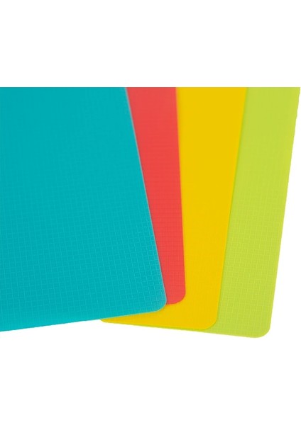 Yeni 4 Adet Set Taşınabilir Kesme Mat Seti Renkli Mutfak Kesme Tahtası Seti Süper Kolay Temiz Modern Kesme Tahtaları Güzel Esnek Yapışmaz (Yurt Dışından)