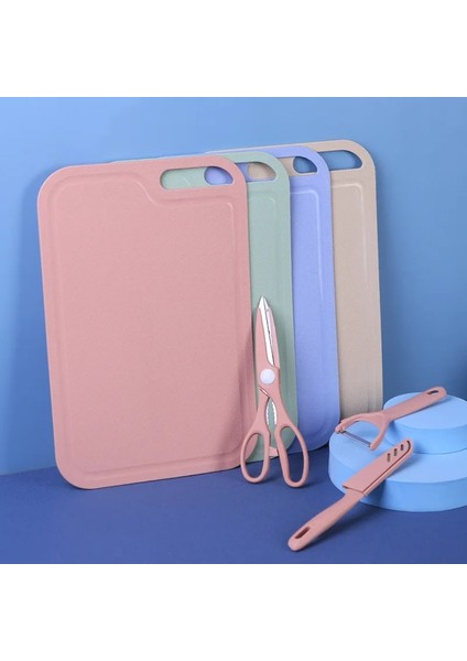 Pembe 4 Adet Büyük 4 Adet/takım Doğrama Blokları Araçları Pp Plastik Isıya Dayanıklı Meyve Kesme Tahtaları Mutfak Bıçakları Aksesuarları Mutfak Aletleri (Yurt Dışından)
