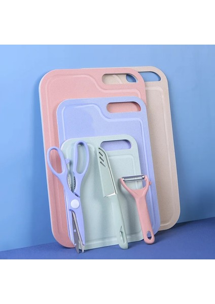 Pembe 4 Adet Büyük 4 Adet/takım Doğrama Blokları Araçları Pp Plastik Isıya Dayanıklı Meyve Kesme Tahtaları Mutfak Bıçakları Aksesuarları Mutfak Aletleri (Yurt Dışından)