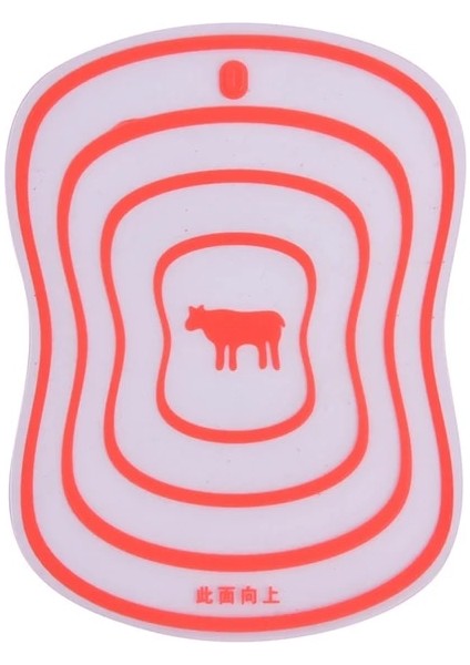 Turuncu 41.5X31.5CM Buzlu Şeffaf, Esnek ve Sınıflandırılmış Kesme Tahtası, Mutfak Kesme Tahtası, Plastik Kaymaz Meyve Kesme Tahtası (Yurt Dışından)