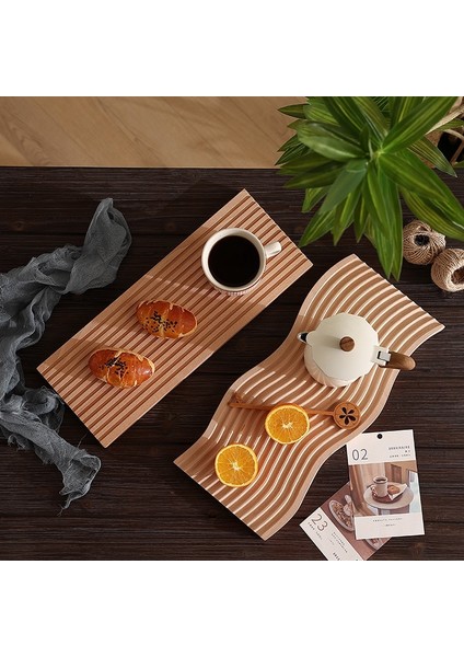 05 Ahşap Iskandinav Tarzı Su Dalgalanma Doğrama Blok Ev Breadboard Öğleden Sonra Çay Tepsisi Plaka Kesme Sebze Meyve Tahtası (Yurt Dışından)