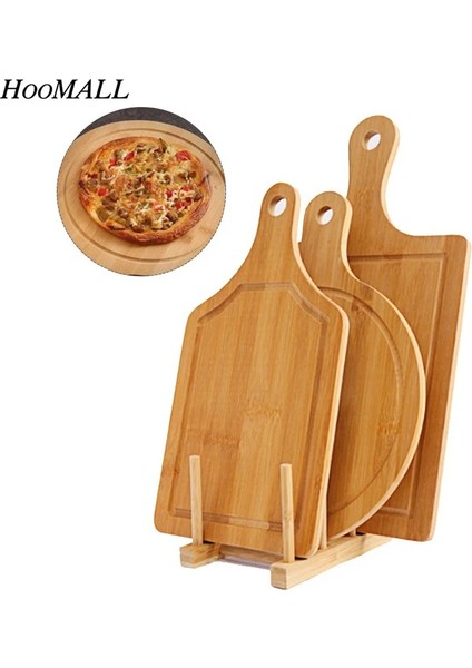 33X18 cm Hoomall Yuvarlak Ahşap Kesme Tahtası Mutfak Kesme Tahtası Bambu Masif Ahşap Yemek Tahtası Pizza Ekmek Meyve Asabilirsiniz Kesme Tahtası (Yurt Dışından)
