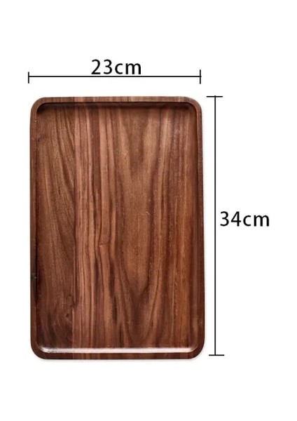 34X23X1.5CM Yemek Servis Tepsisi, Masif Ahşap Vintage Uşak Kahvaltı Tepsisi, Et Peyniri ve Sebzeler Için En Iyi Mutfak Depolama Tahtası (Yurt Dışından)