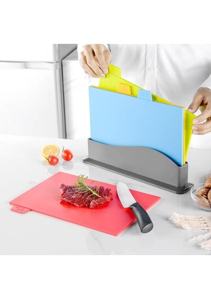 4 Adet Ince 4 Adet/takım Mutfak Çok Fonksiyonlu Plastik Kesme Tahtası Çevre Dostu Gıda Sınıfı Kesme Tahtası Mutfak Gereçleri Mutfak Aksesuarları (Yurt Dışından)