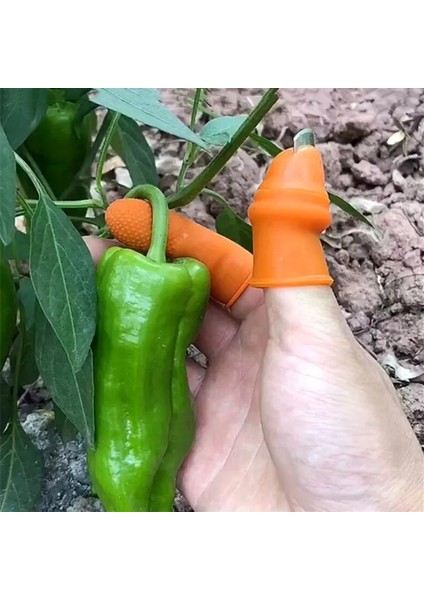 Trompet 5A Silikon Başparmak Bıçak Parmak Koruyucu Sebze Hasat Bıçağı Bitki Bıçak Makas Kesme Halkaları Bahçe Eldivenleri (Yurt Dışından) modelleri