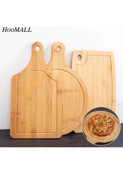 40X24 cm Hoomall Yuvarlak Ahşap Kesme Tahtası Mutfak Kesme Tahtası Bambu Masif Ahşap Yemek Tahtası Pizza Ekmek Meyve Asabilirsiniz Kesme Tahtası (Yurt Dışından)