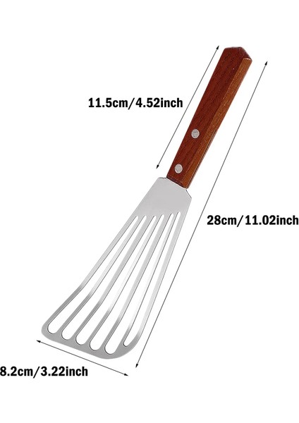 Paslanmaz Çelik Oluklu Turner Balık Ahşap Saplı Spatula Mutfak Aletleri Biftek Kızarmış Kürek Spatula Mutfak Eşyaları (Yurt Dışından) modelleri
