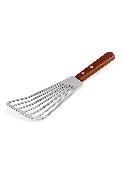 Paslanmaz Çelik Oluklu Turner Balık Ahşap Saplı Spatula Mutfak Aletleri Biftek Kızarmış Kürek Spatula Mutfak Eşyaları (Yurt Dışından) indirimleri