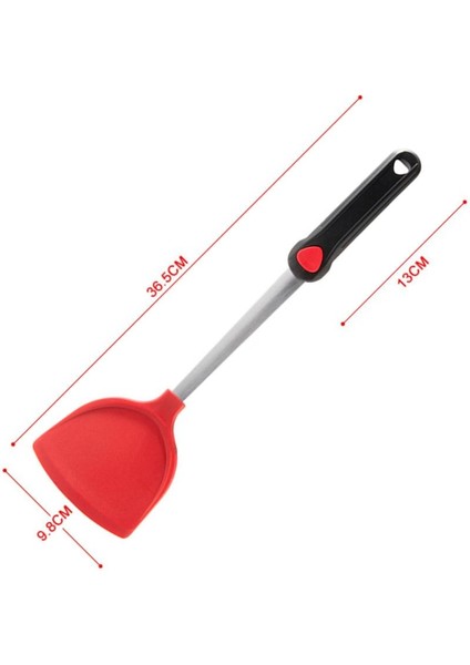 Açık Gri Silikon Spatula 250°/480℉ Isıya Dayanıklı Silikon Döndürücü Katı Döndürücü Spatula Kauçuk Kavrama Çok Yönlü Mutfak Spatula (Yurt Dışından)