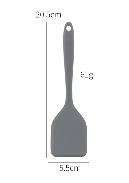 S-Gri Küçük Silikon Wok Spatula Pişirme Turner Yapışmaz Sığır Eti Yumurta Mutfak Kazıyıcı Pizza Küreği Mutfak Aksesuarları (Yurt Dışından)