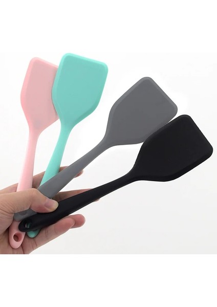 S-Gri Küçük Silikon Wok Spatula Pişirme Turner Yapışmaz Sığır Eti Yumurta Mutfak Kazıyıcı Pizza Küreği Mutfak Aksesuarları (Yurt Dışından) modelleri