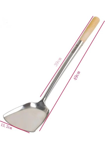 16 Uzun Saplı Kürek Tencere Turner Paslanmaz Çelik Spatula Çeviriciler Mutfak Pişirme Gereçleri Tencere Araçları Çorba Kaşığı Wok (Yurt Dışından)