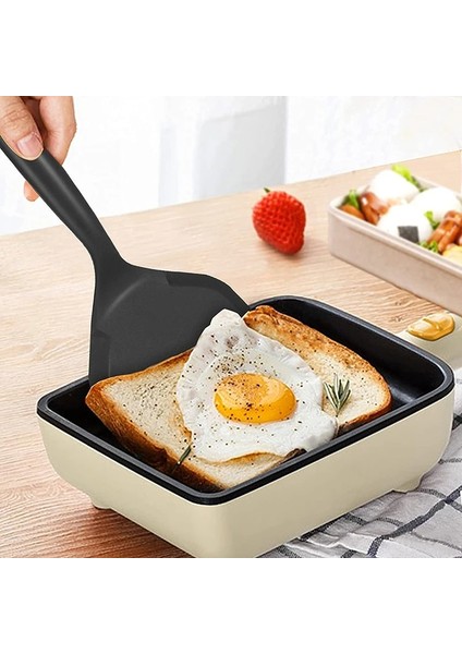 No 8 Silikon Spatula Krep Omlet Kürek Turner Yumurta Balık Pizza Geniş Kürek Yapışmaz Mutfak Pişirme Pişirme Gereçleri Seti (Yurt Dışından)