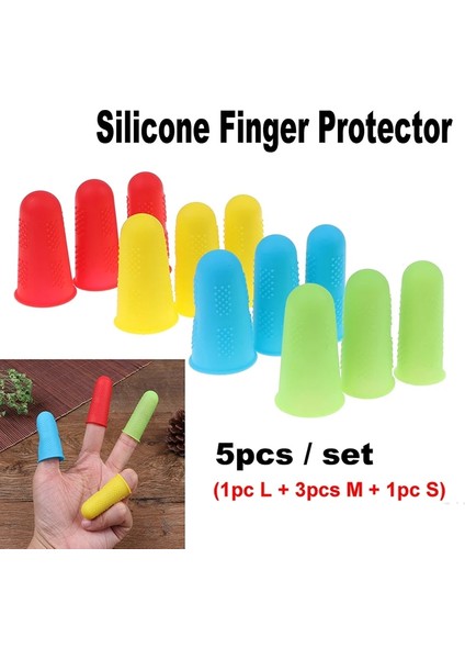 5 Adet 5 Adet Güvenli ve Güvenilir Silikon Parmak Koruyucu Kapak Anti-Cut Isıya Dayanıklı Mutfak Aletleri (Yurt Dışından) modelleri