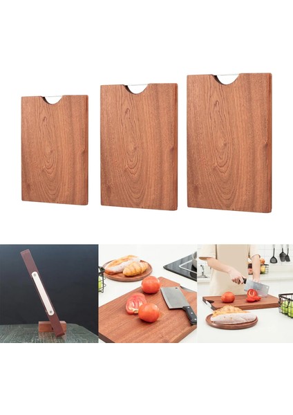 30X20X2.5 cm Abanoz Kesme Tahtası Mutfak Gadget Servis Tepsisi Pizza Tabağı Kulplu Doğrama Blokları Doğrama Tahtası Et Sebze Için (Yurt Dışından)