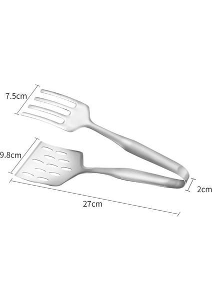 B Paslanmaz Çelik Biftek Kızartma Spatula Kızartma Balık Barbekü Maşası Ekmek Et Yiyecek Maşası Drenaj Yağ Sızıntısı Kürek Mutfak Pişirme Gereçleri (Yurt Dışından)