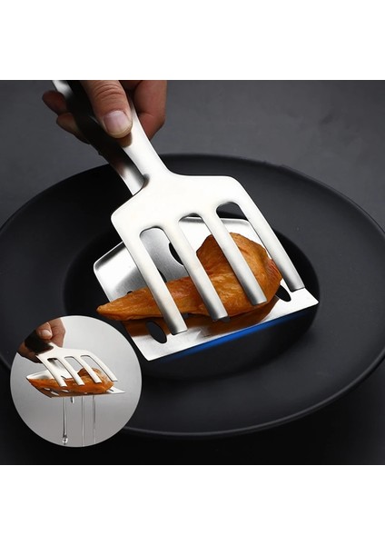 B Paslanmaz Çelik Biftek Kızartma Spatula Kızartma Balık Barbekü Maşası Ekmek Et Yiyecek Maşası Drenaj Yağ Sızıntısı Kürek Mutfak Pişirme Gereçleri (Yurt Dışından) modelleri