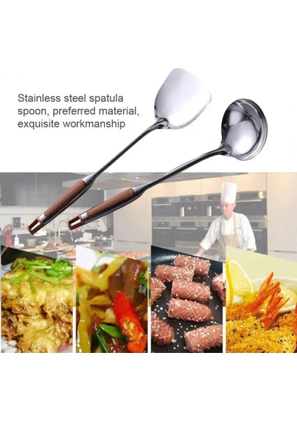 Sağlam Bir Mutfak Aracı Hafif Mutfak Pişirme Gereçleri Çizilmez Pürüzsüz Wok Spatula Turner Kaşık Kepçe (Yurt Dışından)